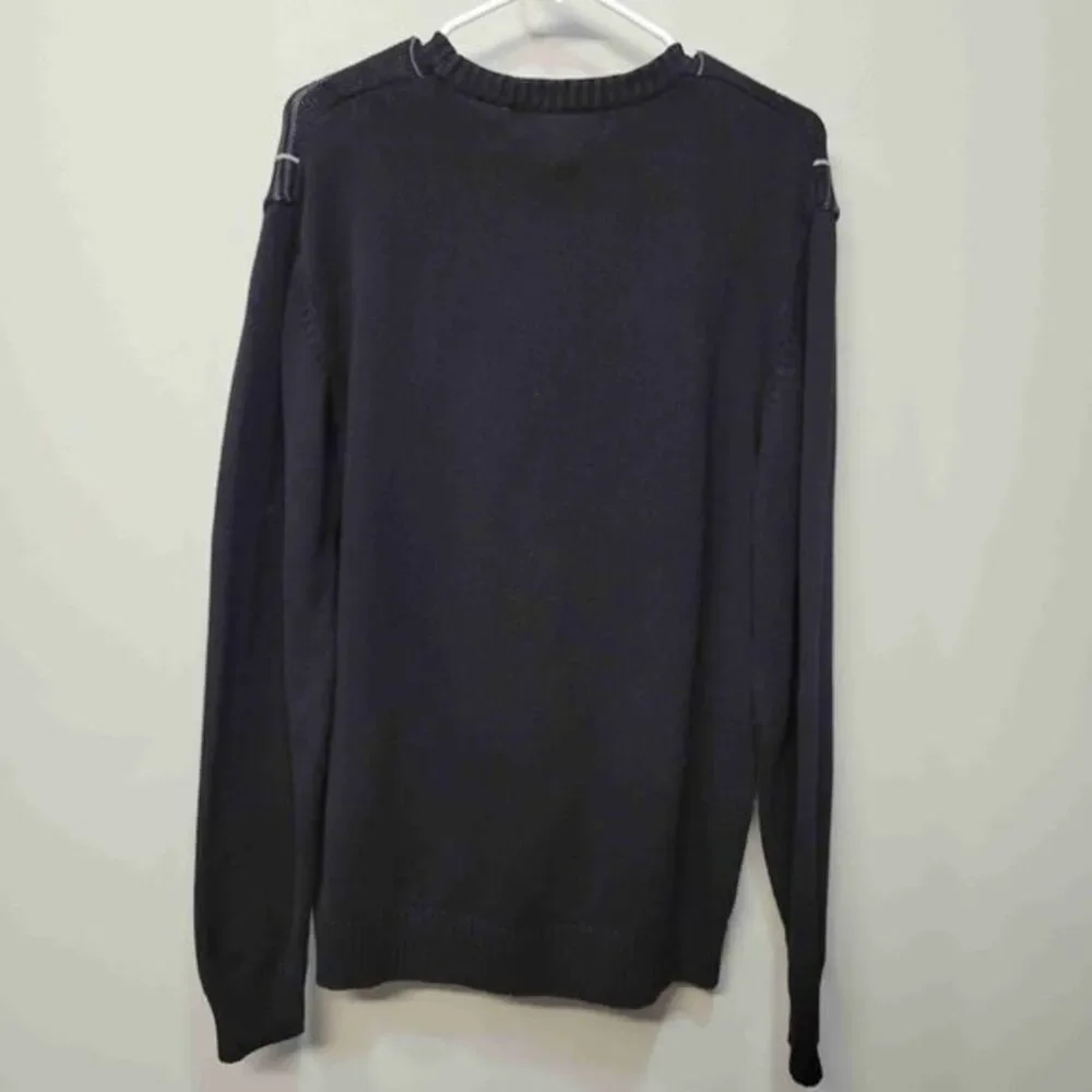 Oscar Del La Renta Sweater Large Black‎ Plaid Academia Professor Luxury Grandpa